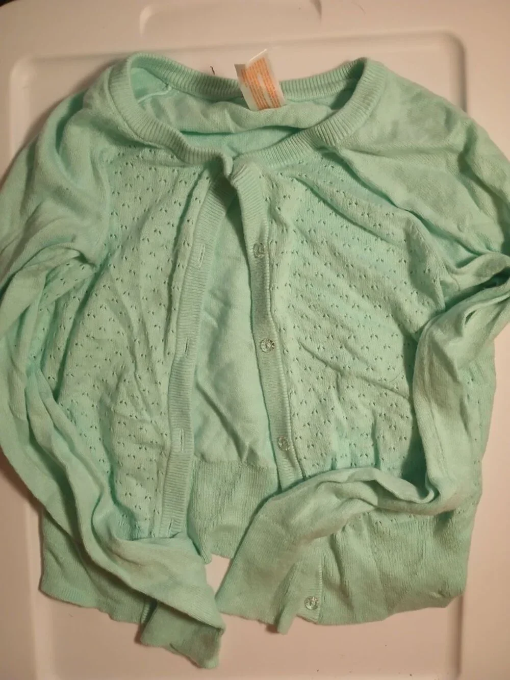 Cat & Jack Girls Green/Blue M (7/8) Sweater